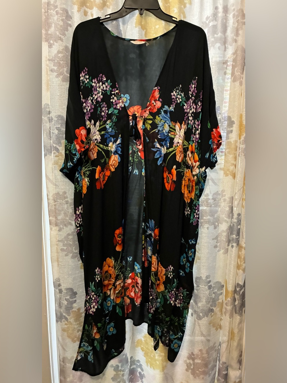 Johnny Was Black Floral Kimono